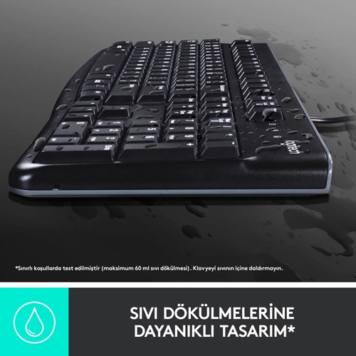 Logitech MK120 Kablolu Klavye ve Fare Seti 920­002560 Siyah