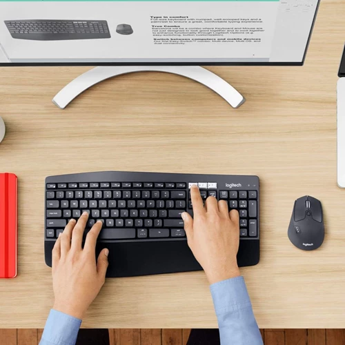 Logitech MK850 Performans Kablosuz Türkçe Klavye Mouse Seti - Siyah Siyah